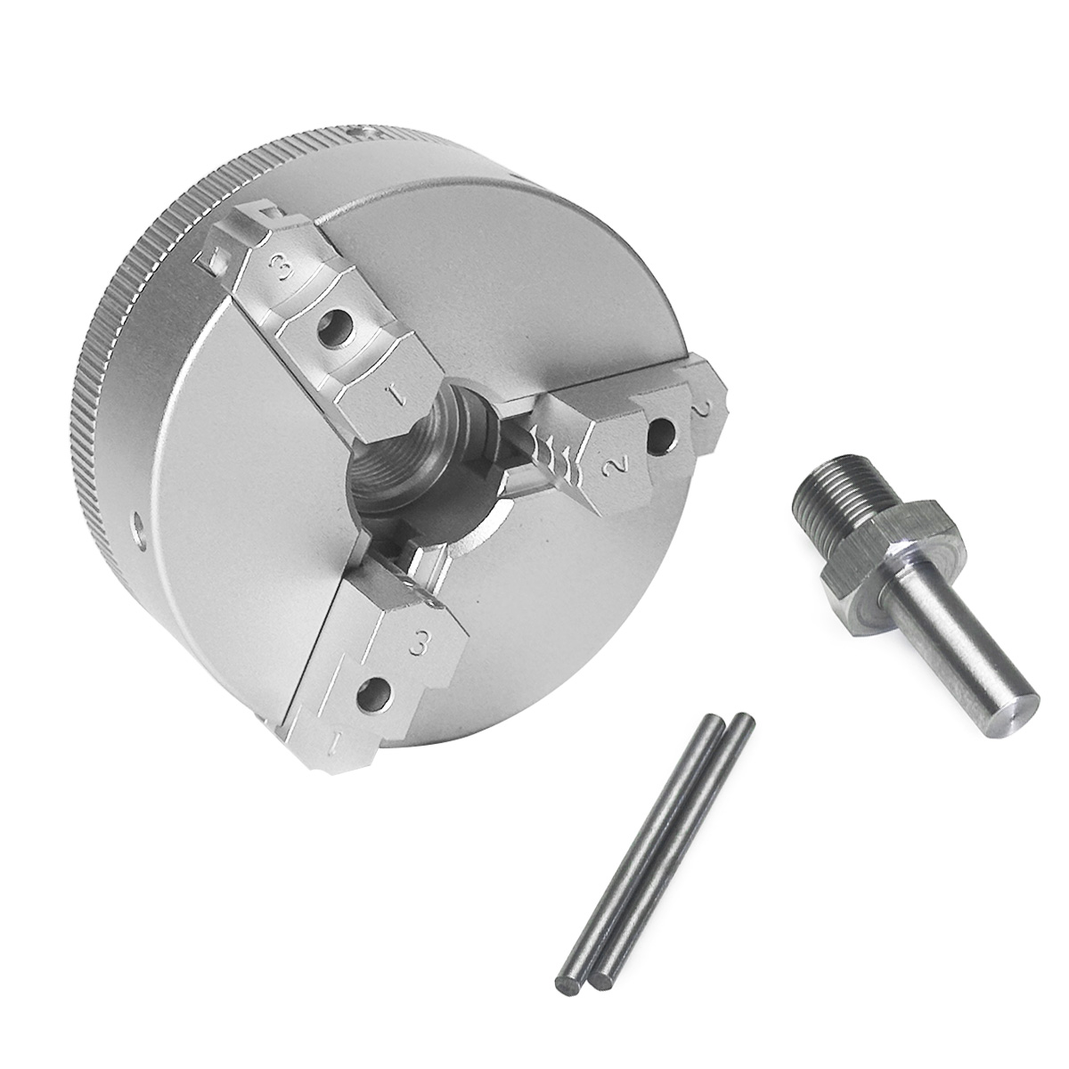 Wood Lathe Chuck 4 Jaw - 50mm 3-klauw zelfcentrerende draaibankhouder met houderadapter