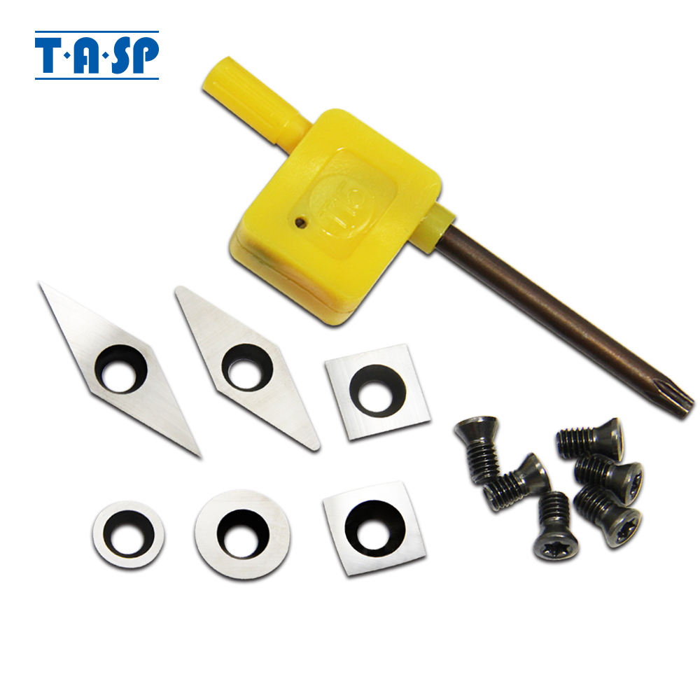 Woodturning Tools Set Hss - TASP Carbide Cutter Inserts Set Houtdraaigereedschappen