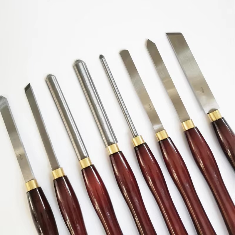 Woodturning Tools Set Hss - 8 stks HSS Houtbewerking Draaigereedschap Set