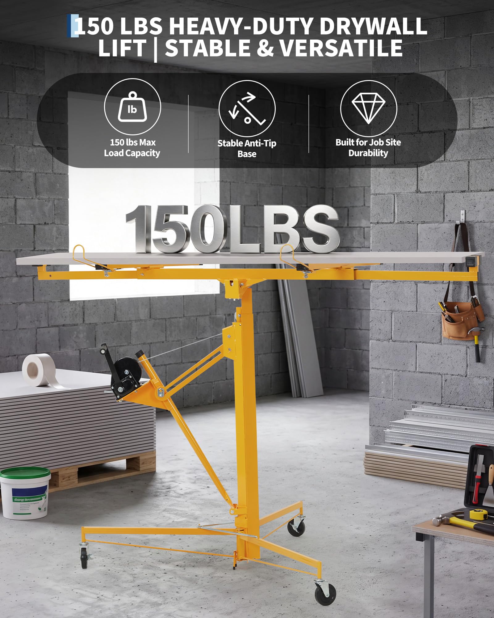 16ft zware gipsplaatlift, 150L - Wood Lathe Bed Extension recensie en prijs