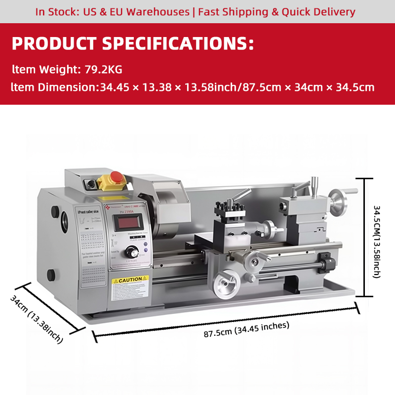 Professionele OEM 750W 72,9kg  - Bench Lathe 750W Metal recensie en prijs
