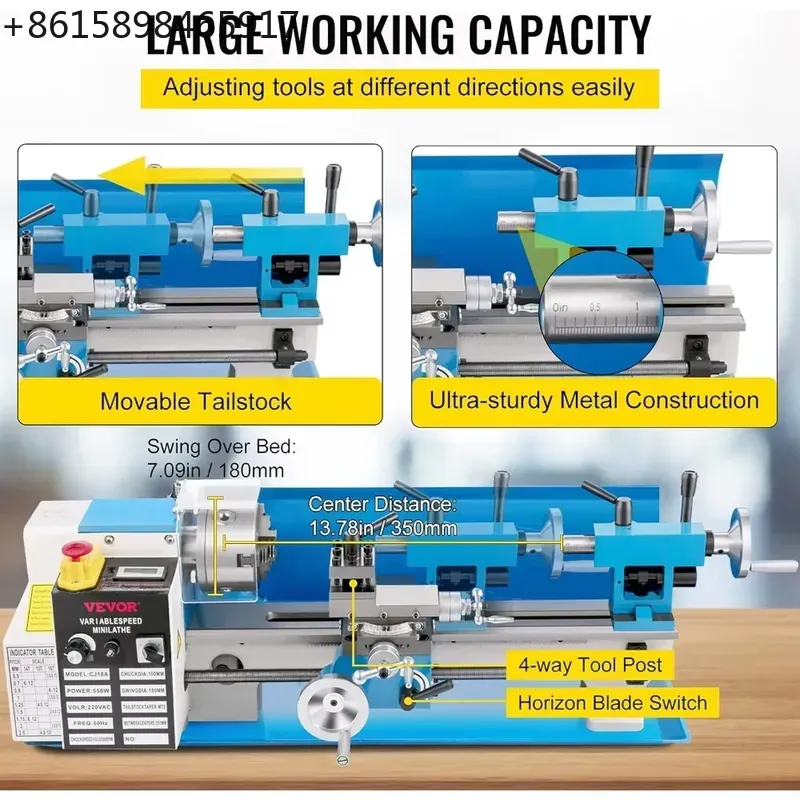 Geüpgradede 7x14 inch metalen  - Mini Metal Lathe 7X14 recensie en prijs